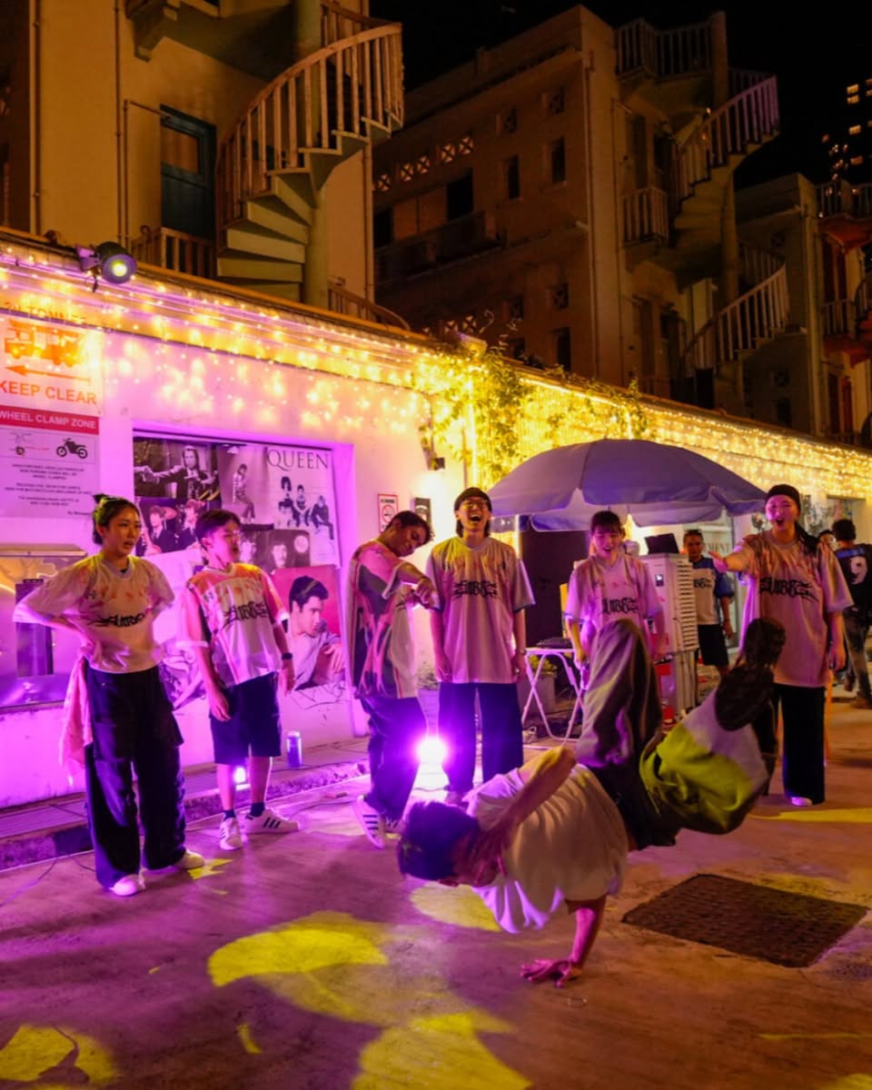 Festival attendees exploring an art display