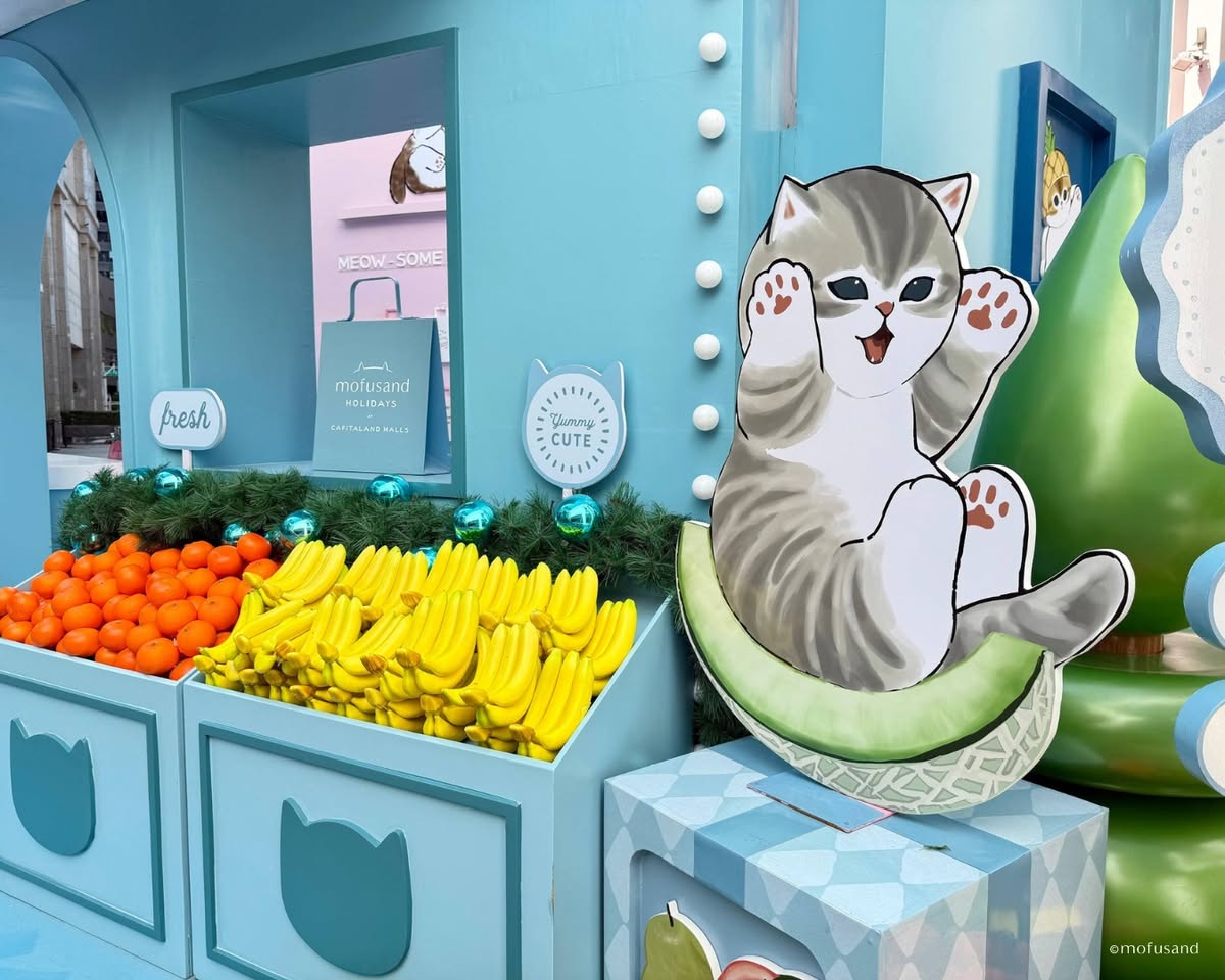 Mofusand cats festive display at Bugis Junction