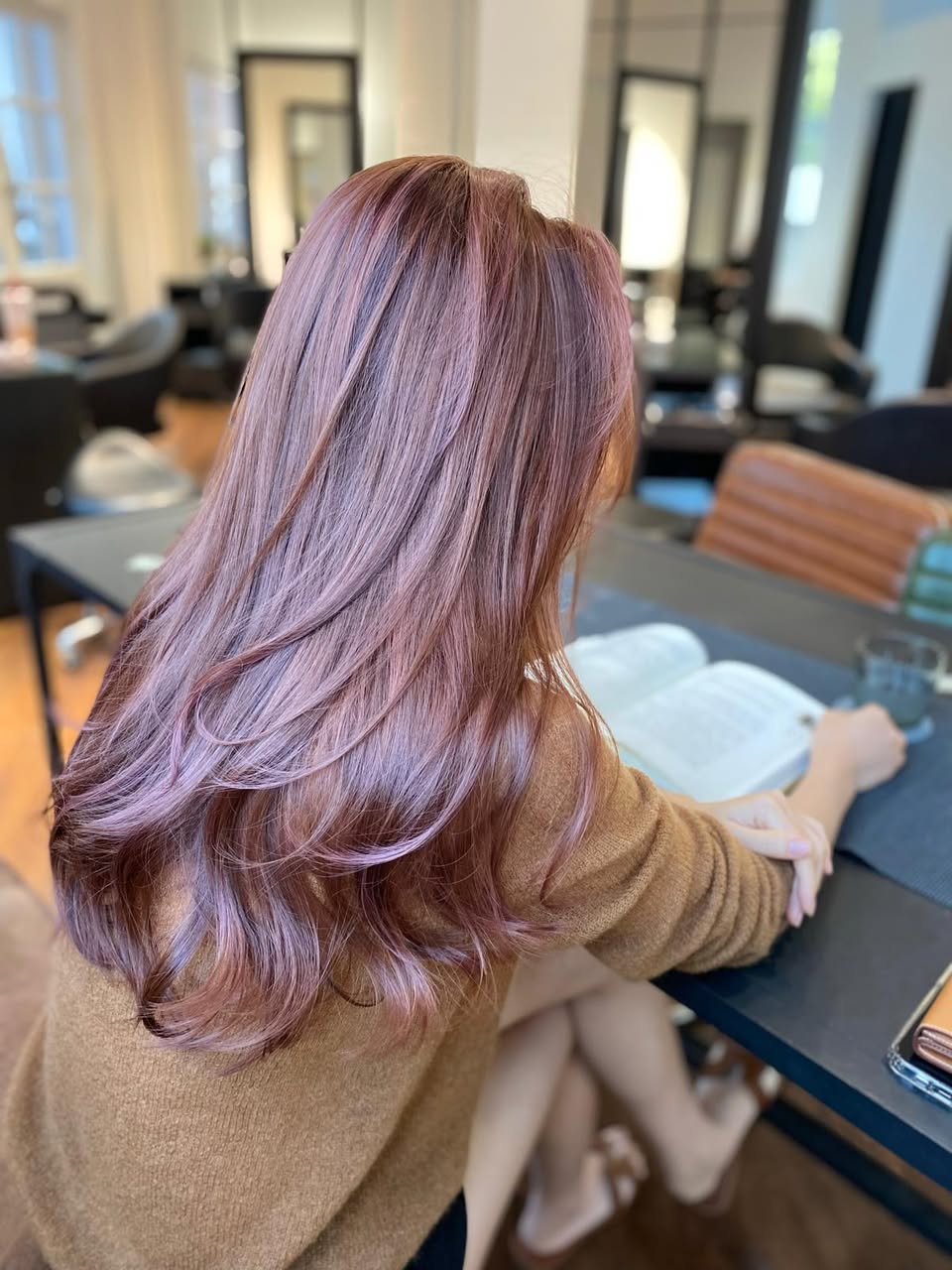 Professional hair styling session